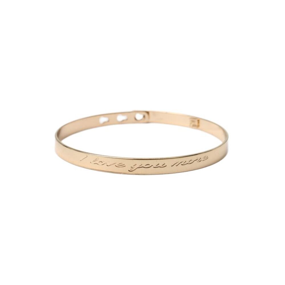 Dannijo Womens Gold Tone "I Love You More" Bangle Bracelet